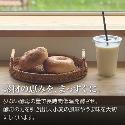 パン 天然酵母 美瑛小麦「ゆめちから」プレーンベーグルとミルクパン セット リッカロッカ