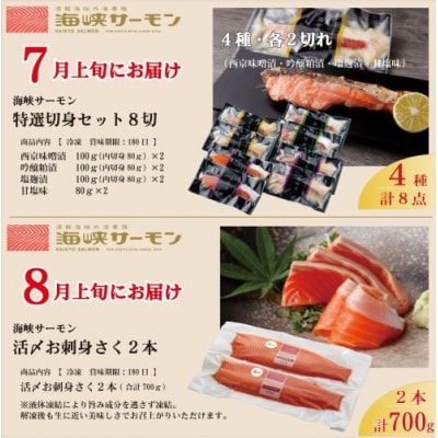 【発送月固定定期便】海峡サーモン堪能セット全6回