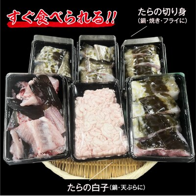 捌いてお届け!手間いらず!青森県むつ市　脇野沢産寒タラ鍋セット