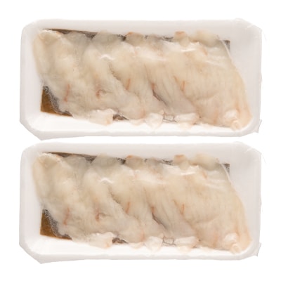 青森県津軽海峡産　天然ヒラメ昆布〆　刺身　80g×2パック
