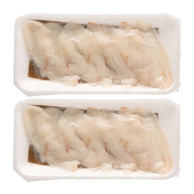 青森県津軽海峡産　天然ヒラメ昆布〆　刺身　80g×2パック