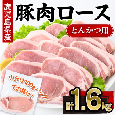 鹿児島県産豚肉ロースとんかつ(100g×16P)