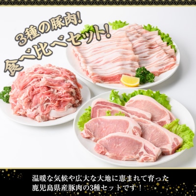 鹿児島県産豚肉3種セット(計2.9kg)