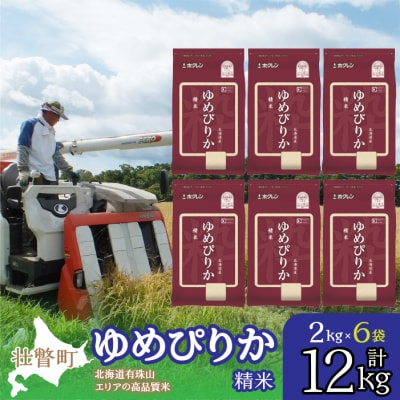 【令和6年産】(精米12kg)ホクレンゆめぴりか(精米2kg×6袋) SBTD032