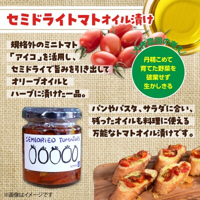 大作農園の『カラフルミニトマト』約500gと『セミドライトマトオイル漬け』のセット SBTR008