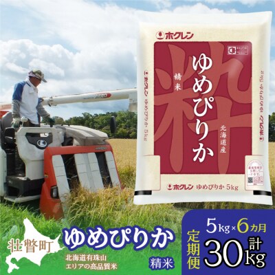 【令和7年産】【 6ヶ月定期配送】(精米5kg)ホクレンゆめぴりか  SBTD036
