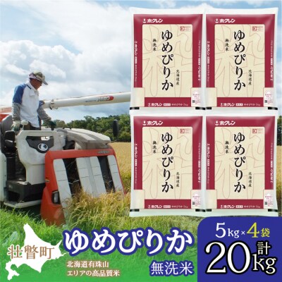 【令和7年産】(無洗米20kg)ホクレンゆめぴりか(無洗米5kg×4袋) SBTD067