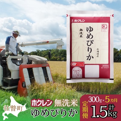 【令和7年産】【5ヶ月定期配送】(無洗米300g)ホクレンゆめぴりか  SBTD150