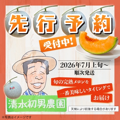 <2026年7月上旬よりお届け>赤肉メロン(北紅クイーン)2玉入り約3.2kg以上SBTP004