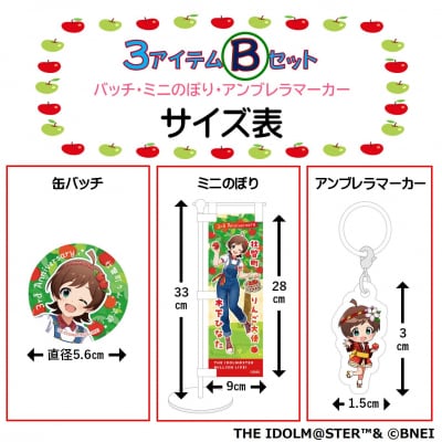 壮瞥町りんご大使2025「木下ひなた」りんごめぐりグッズ3アイテムBセット SBTAL003