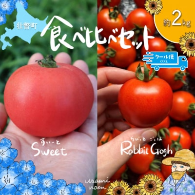 【先行予約】極旨トマトクール便 食べ比べ2種 スイート&ラビットゴッホ 2kg SBTAJ028
