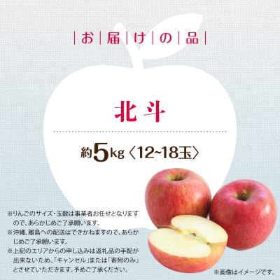 <2026年11月中旬よりお届け>壮瞥町産りんご「北斗」12~18玉約5kg SBTF023
