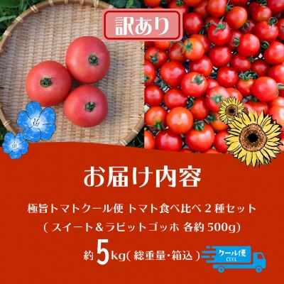 【訳あり】極旨トマトクール便 食べ比べ2種 スイート&ラビットゴッホ 5kg SBTAJ044