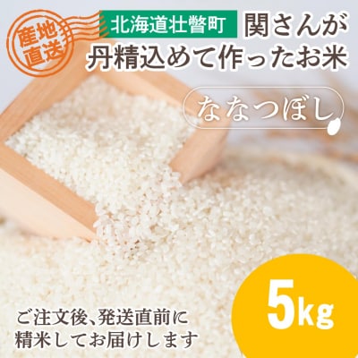 【令和8年産 新米】ななつぼし 壮瞥町産 精米5kg 関果樹園SBTV003 