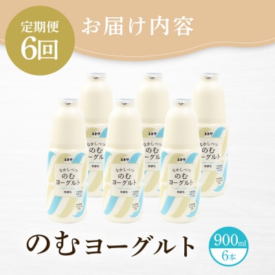 【定期便:全6回】北海道 のむヨーグルト900ml×6本【1101503】