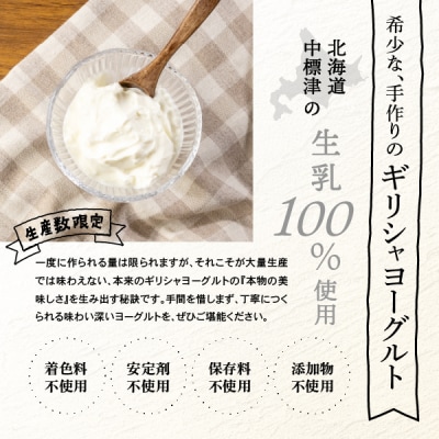 北海道中標津町「手作り」濃厚ギリシャヨーグルト(無糖)100g×5個 計500g【1116801】