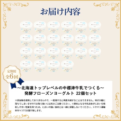【定期便:全6回】【無添加】北海道 フローズンヨーグルト×22個【1106203】