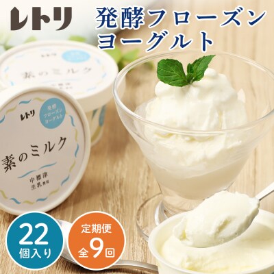 【定期便:全9回】北海道 フローズンヨーグルト×22個【1116202】