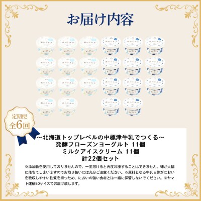 プレミアムミルクアイスクリーム11個とフローズンヨーグルト11個セット6カ月定期便【1115602】