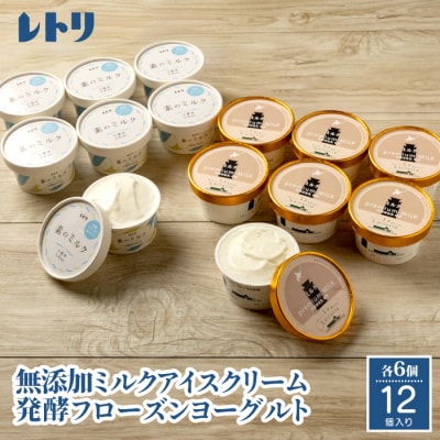 北海道 プレミアムミルクアイスクリーム×6個とフローズンヨーグルト×6個セット【1115001】