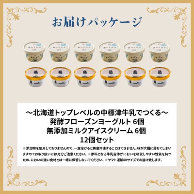 北海道 プレミアムミルクアイスクリーム×6個とフローズンヨーグルト×6個セット【1115001】