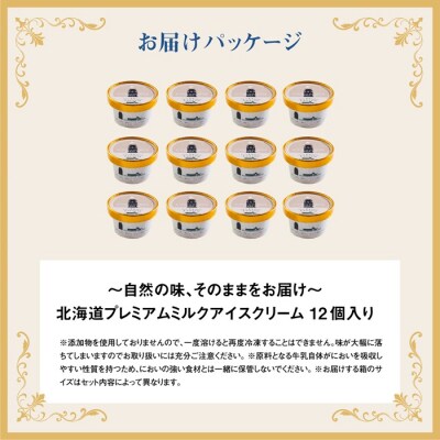 【無添加】 北海道 プレミアムミルクアイスクリーム×12個【1104002】