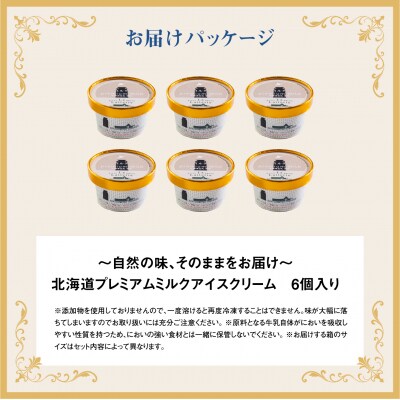 【無添加】 北海道 プレミアムミルクアイスクリーム×6個【11037】