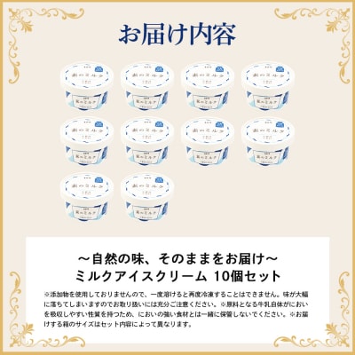 【無添加】北海道 プレミアム アイスクリーム(ミルク)10個【1111403】