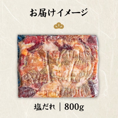 北海道産 厳選ホルモン盛り合わせ800g　塩だれ【5700301】