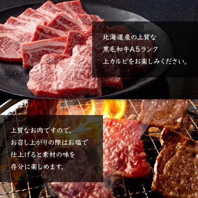 北海道産 黒毛和牛 A5 上カルビ 500g 焼肉用【5701401】