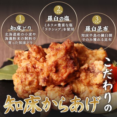 【レンジで簡単】知床からあげ【にんにく醤油】もも・むね800gセット【3503102】