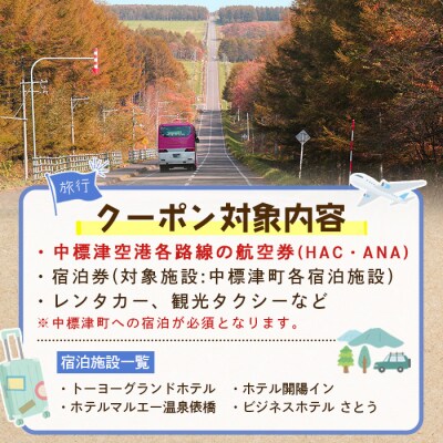 【北海道中標津町】旅行割引クーポン券15,000円分【64009】
