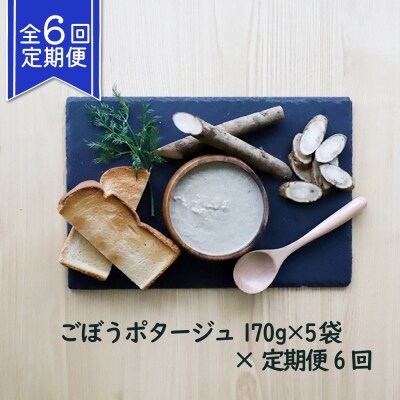 竹下牧場【定期便6ヶ月】ごぼうポタージュセット 5袋 計850g【2401001】