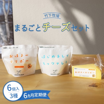 竹下牧場 takeshita farm【定期便6ヶ月】まるごとチーズセット560g【2400302】