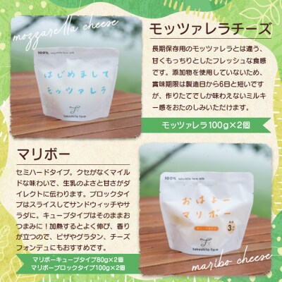 竹下牧場 takeshita farm【定期便3ヶ月】まるごとチーズセット 計560g【24002】