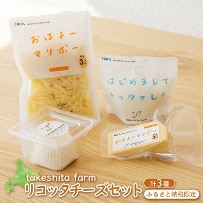 竹下牧場 takeshita farm リコッタチーズセット 計470g【2401702】