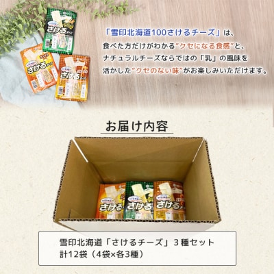 雪印北海道「さけるチーズ」3種セット【1404201】