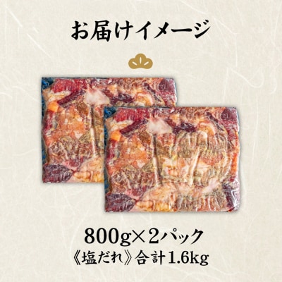 北海道産 厳選ホルモン盛り合わせ800g×2個(合計1.6kg)　塩だれ【57005】
