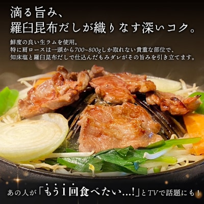 【定期便:全3回】ジンギスカン味付「塩ダレ」ラム900g【1601703】