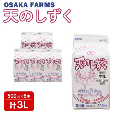 天のしずく 500ml × 6本 計 3L【5100601】