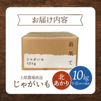 上原農場直送　じゃがいも(北あかり) 10kg【S～2Lサイズ混合】【6600401】