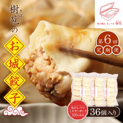 【定期便:6回】【なかしべつミルキーポーク100%使用】 樹苞 お城餃子36個【53016】