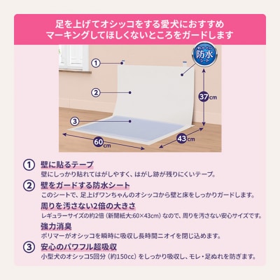 デオシート足上げワンちゃん用壁貼りガード30枚×4[53940008]