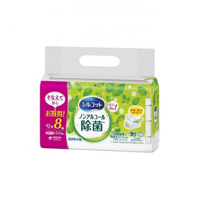 シルコットウェットティッシュノンアルコール除菌詰替 1ケース8個パックx4個入[53940060]