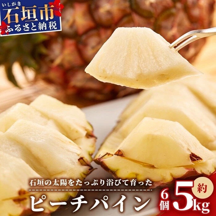 【先行受付】石垣パイン 6個セット ピーチ種【2025年5月初旬～6月初旬発送予定】