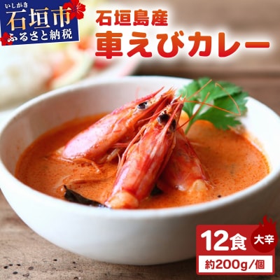 石垣島産車えびカレー(大辛)【冷凍 12食】石垣島のカレー専門店が作るご当地カレー