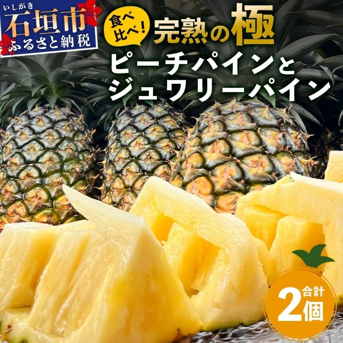 《2025年5月～7月順次発送》 完熟の極 石垣島産ピーチパインとジュワリーパインの食べ比べセット