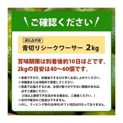 【先行予約】≪2026年8月以降順次発送≫こだわりの青切りシークワーサー 2kg 約60～80個