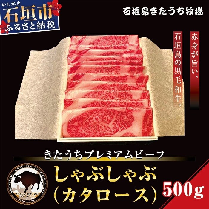 AM-2 きたうちプレミアムビーフ　しゃぶしゃぶ(カタロース)500g