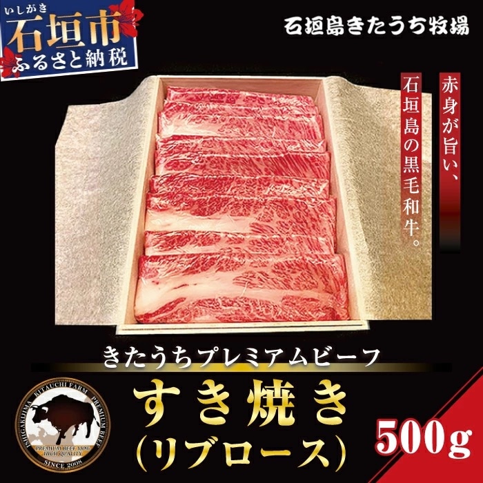 AM-7-1 きたうちプレミアムビーフ　すき焼き(リブロース)500g